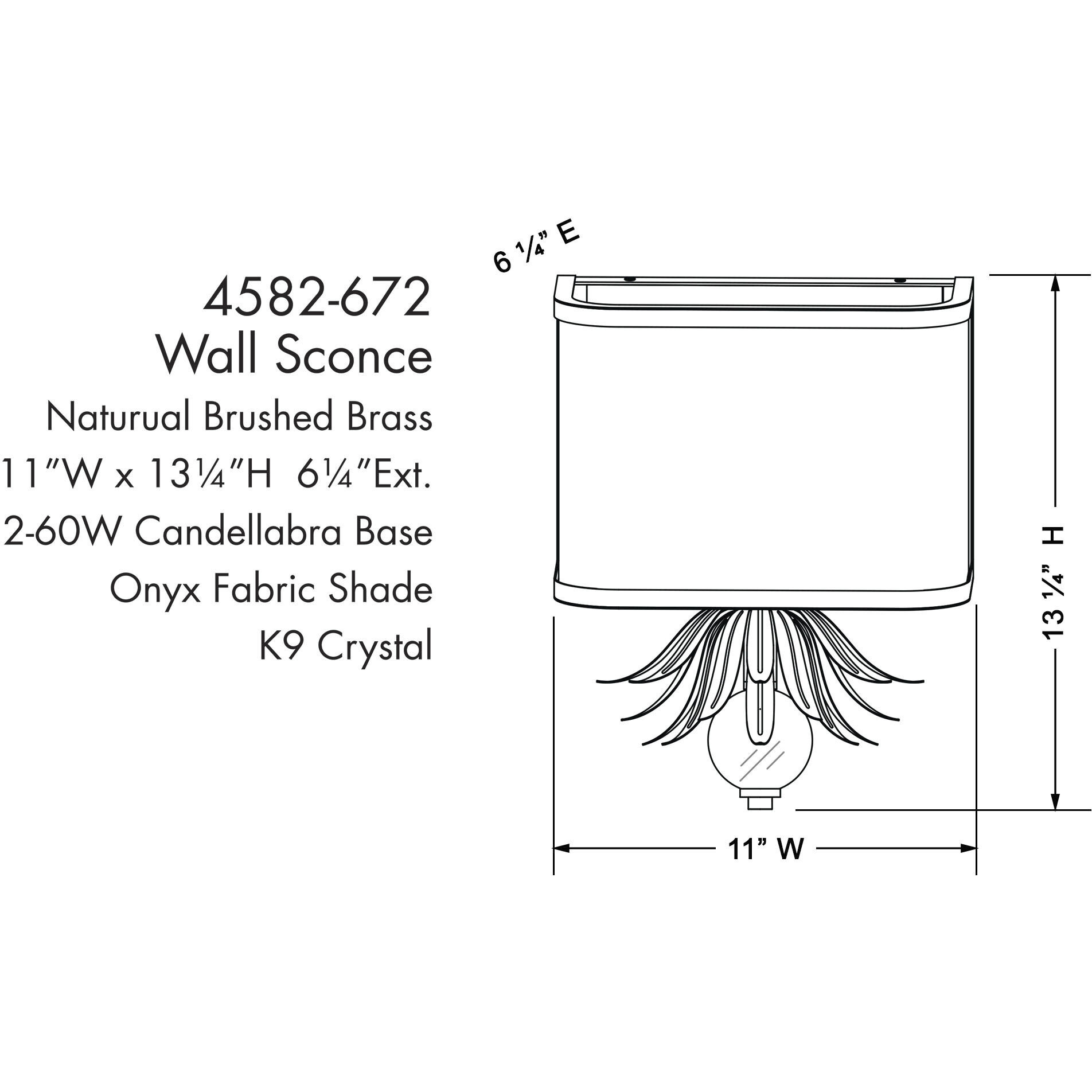Caprio 2 Light 11 inch Natural Brushed Brass Wall Lamp Wall Light